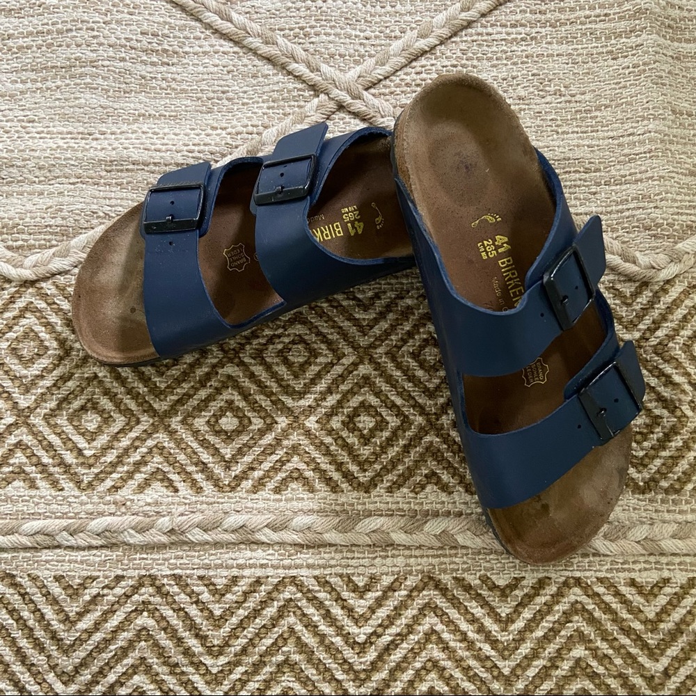 Birkenstock arizona birko-flor sandals in blue - Picture 6 of 12